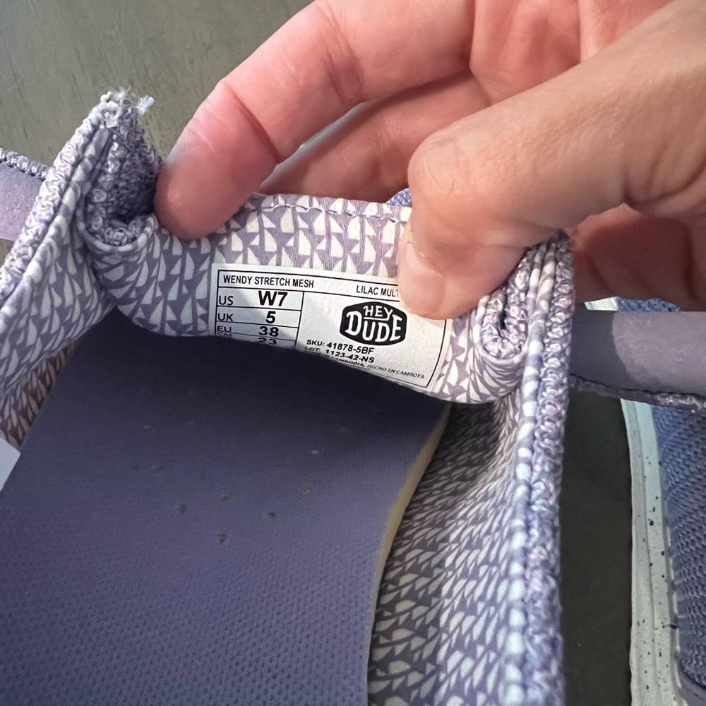 Hey Dude Purple Lavender Casual Shoes - Picture 4 of 4